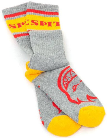Spitfire Classic87 Bighead Socks -  Heather / Red / Yellow