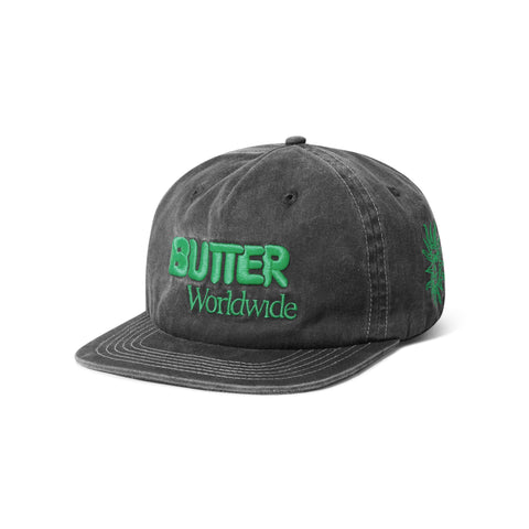 Butter Goods Zodian Shallow Snapback Cap - Washed Black