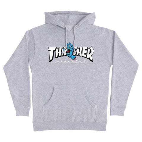 Santa Cruz x Thrasher Screaming Logo PO Hood - Grey