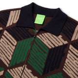 Huf Dimensions Zip Sweater -Chocolate